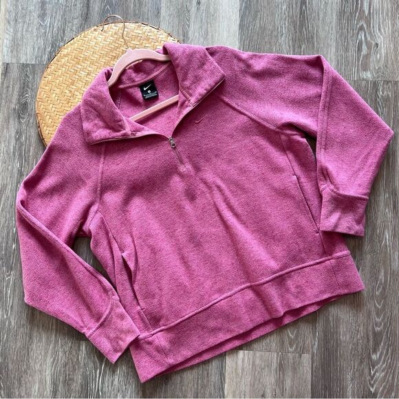 Nike pink quarter zip anorak sweatshirt women’s size‎ m - Picture 1 of 6
